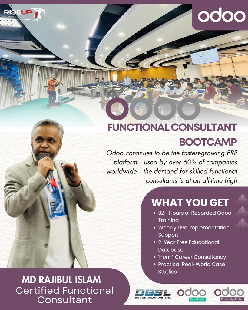 Complete Odoo Functional Consultant BootCamp | Master Odoo ERP in Bangladesh